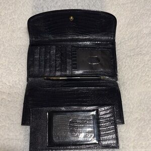 Brahmin Black Textured Wallet